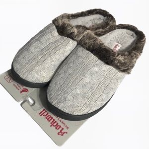 Rockwell Gray Memory Foam Slippers